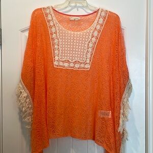 Size XL crocheted poncho